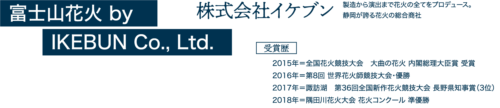 株式会社イケブン 製造から演出まで花火の全てをプロデュース。静岡が誇る花火の総合商社