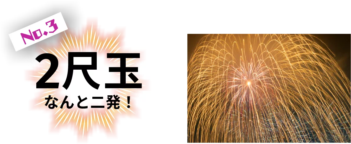 2尺玉 なんと二発！