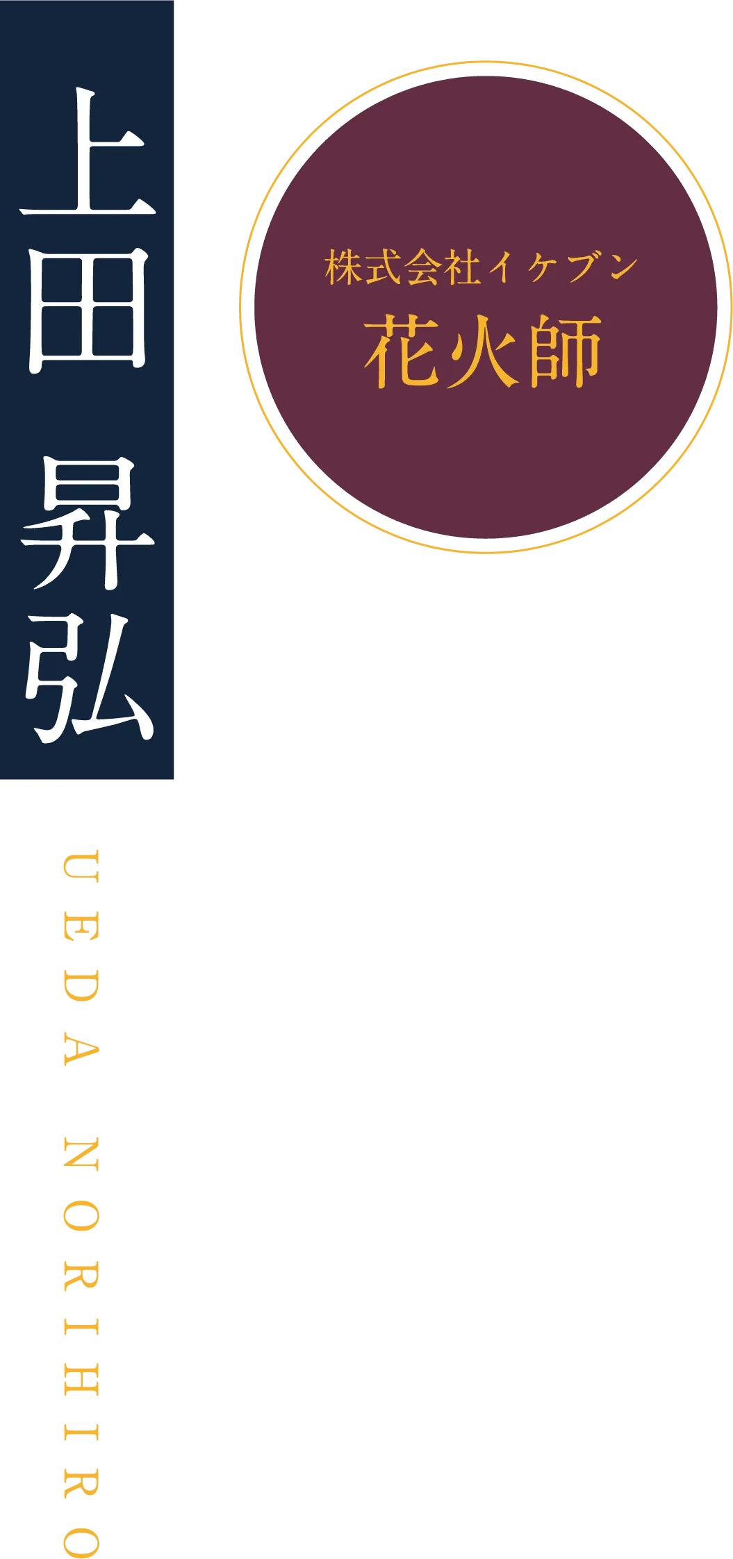 株式会社イケブン 花火師 上田 昇弘